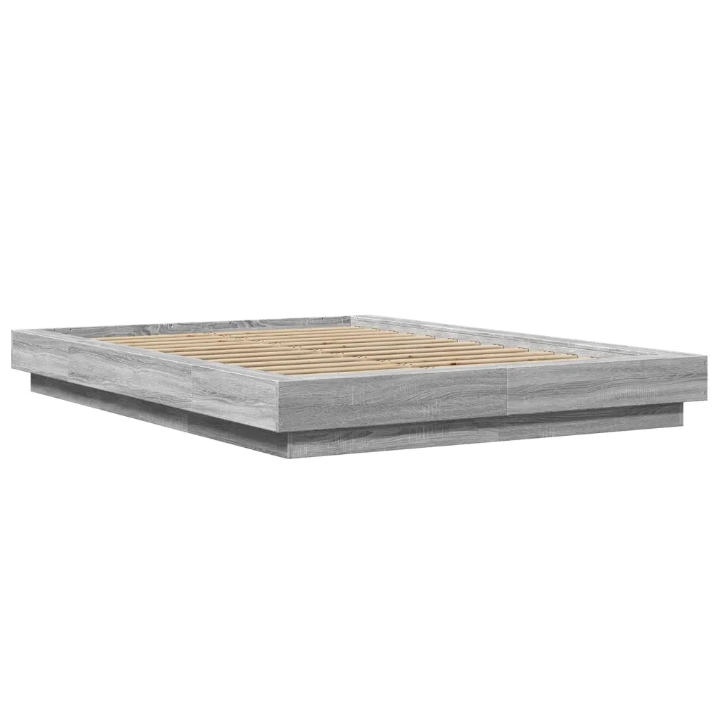Letto matrimoniale | Letto per adulti | Giroletto Grigio Sonoma 120x190 cm in Legno Multistrato