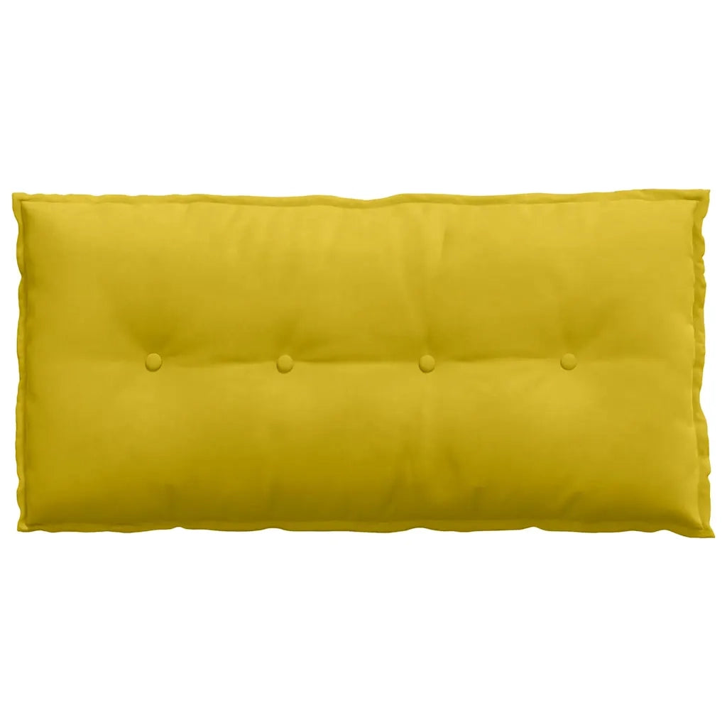Cuscino per Schiena Giallo 100 x 50 cm Tessuto in Cords 42014768