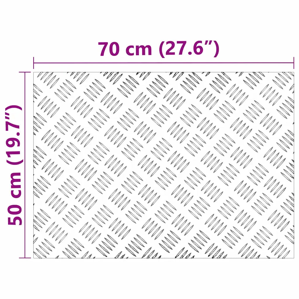 Gradini per Scale 4 pz | Tappetini per scale autoadesivi Argento 70 x 50 cm Alluminio