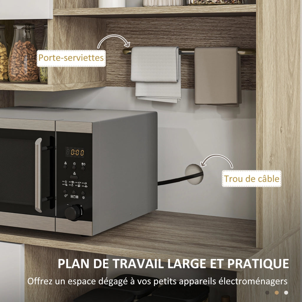 Armadio da cucina ¨C zephmum ¨C bianco legno 90x200x40