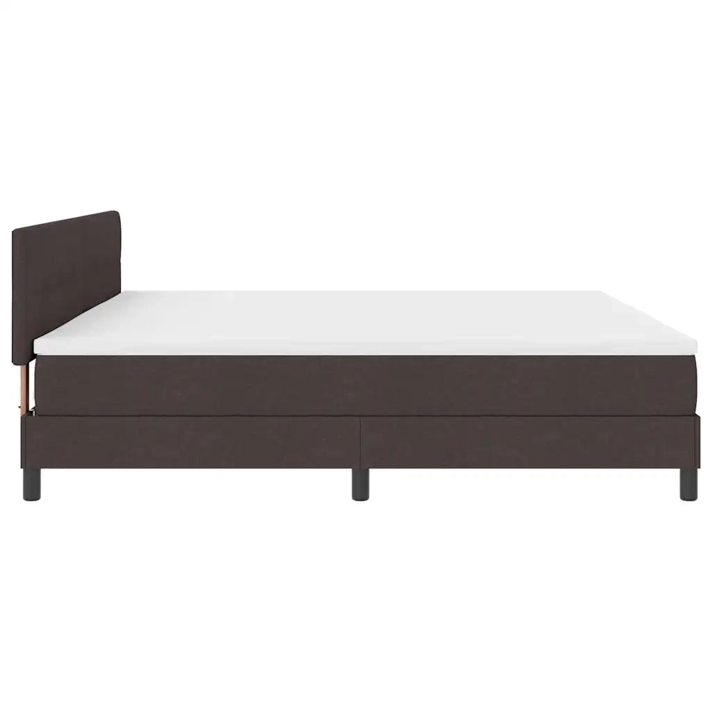 Letto a molle con testiera Marrone Scuro 200 x 200 cm Tessuto 3338716