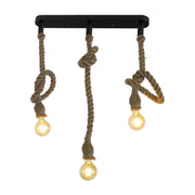 LÚZETE - LAMPADA DA SOFFITTO A 3 LUCI CORDA BARCA