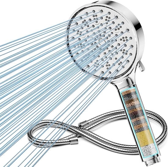 Douchekop con filtro - douchi ad alta pressione - 6 tipi di getto d'acqua