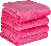 Panno per rimozione trucco da 4 pezzi 30cm x 30cm rosa