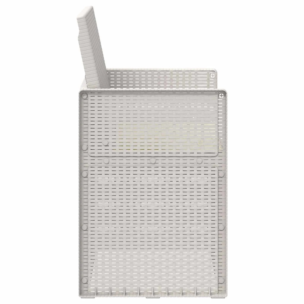 Sedie da pranzo da giardino 2 pcs Bianco e Crema PP 899997
