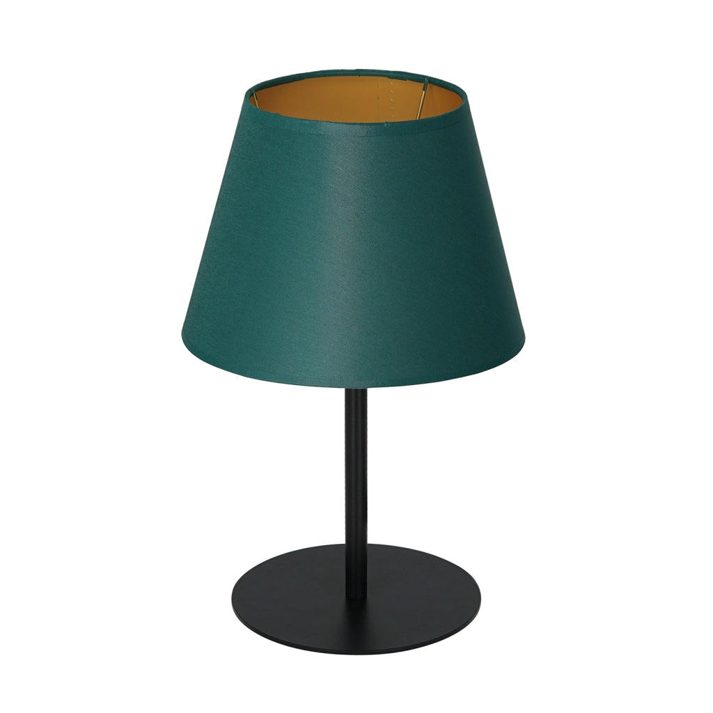 Lampada da tavolo Arden nera verde oro 33cm E27 Luminex
