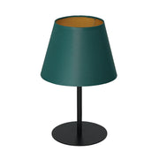 Lampada da tavolo Arden nera verde oro 33cm E27 Luminex