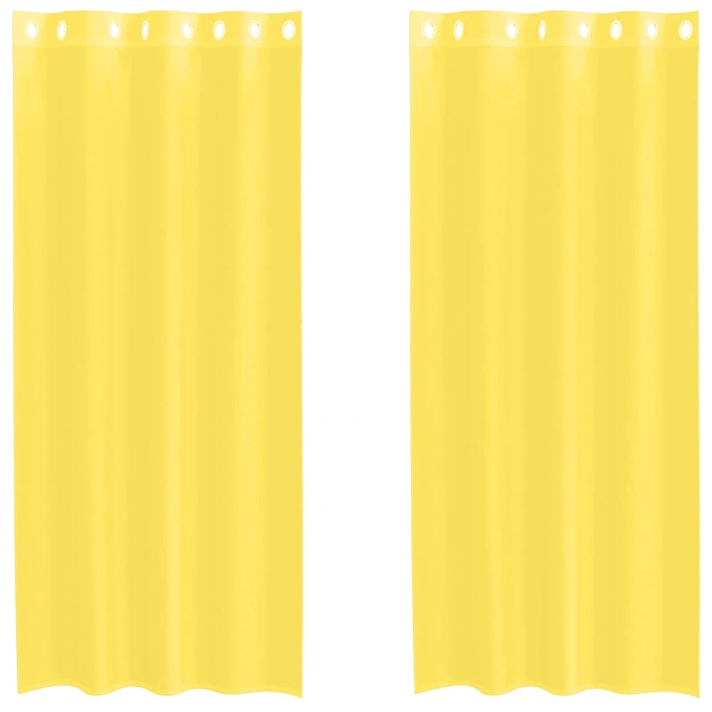 Tende in Voile con Occhielli 2 pz Giallo