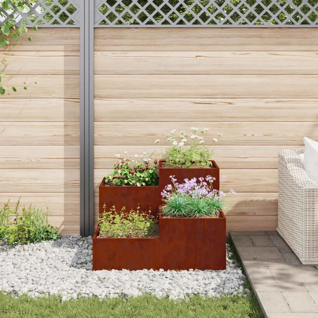 Vaso da giardino Ruggine 80 x 80 x 60 cm 865861