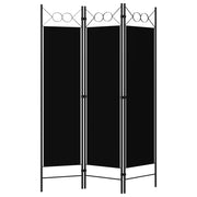 Divisorio Ambienti | Divider per stanze | Paravento a 3 Pannelli Nero 120x180 cm