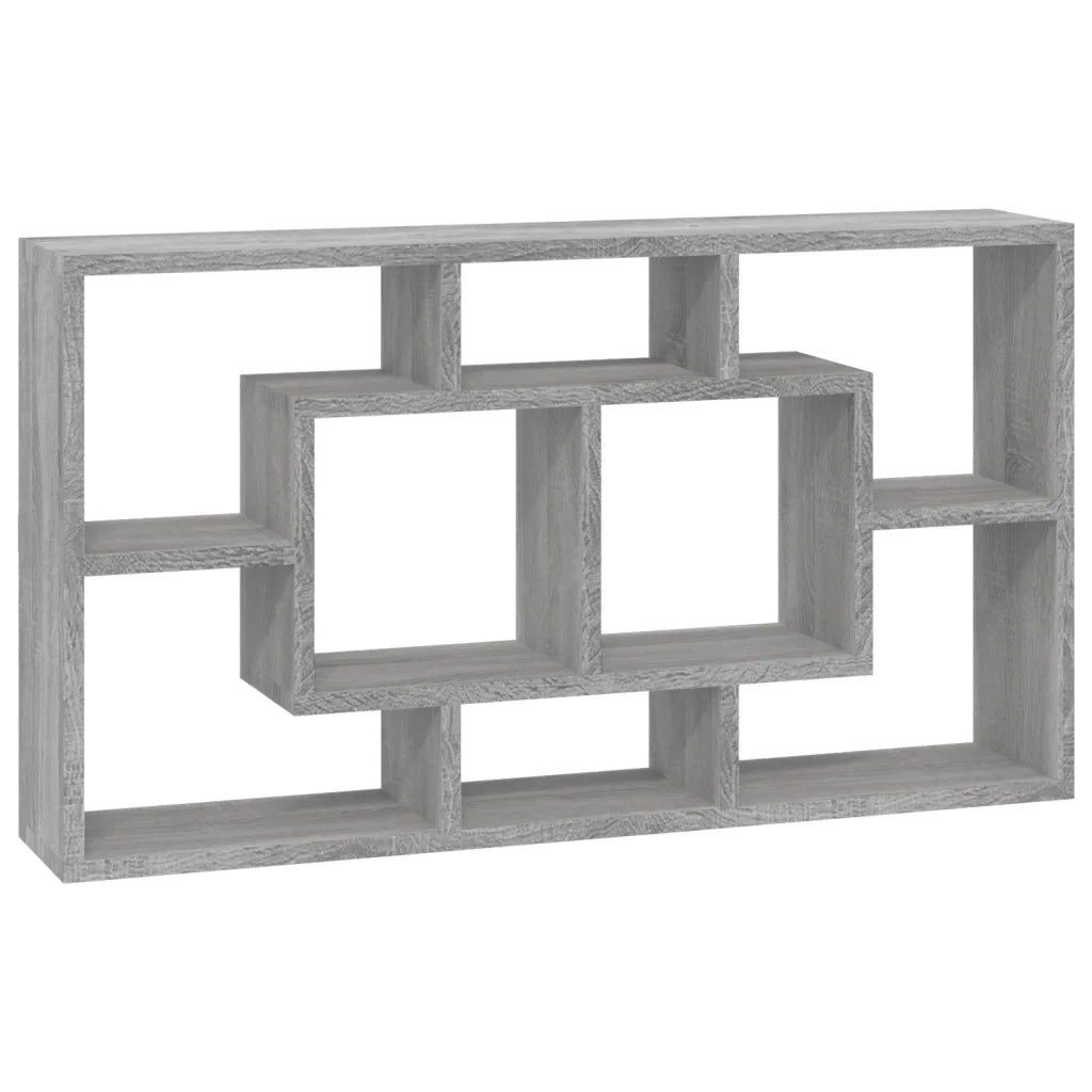 Scaffale a Muro 8 Scomparti Grigio Sonoma 342593