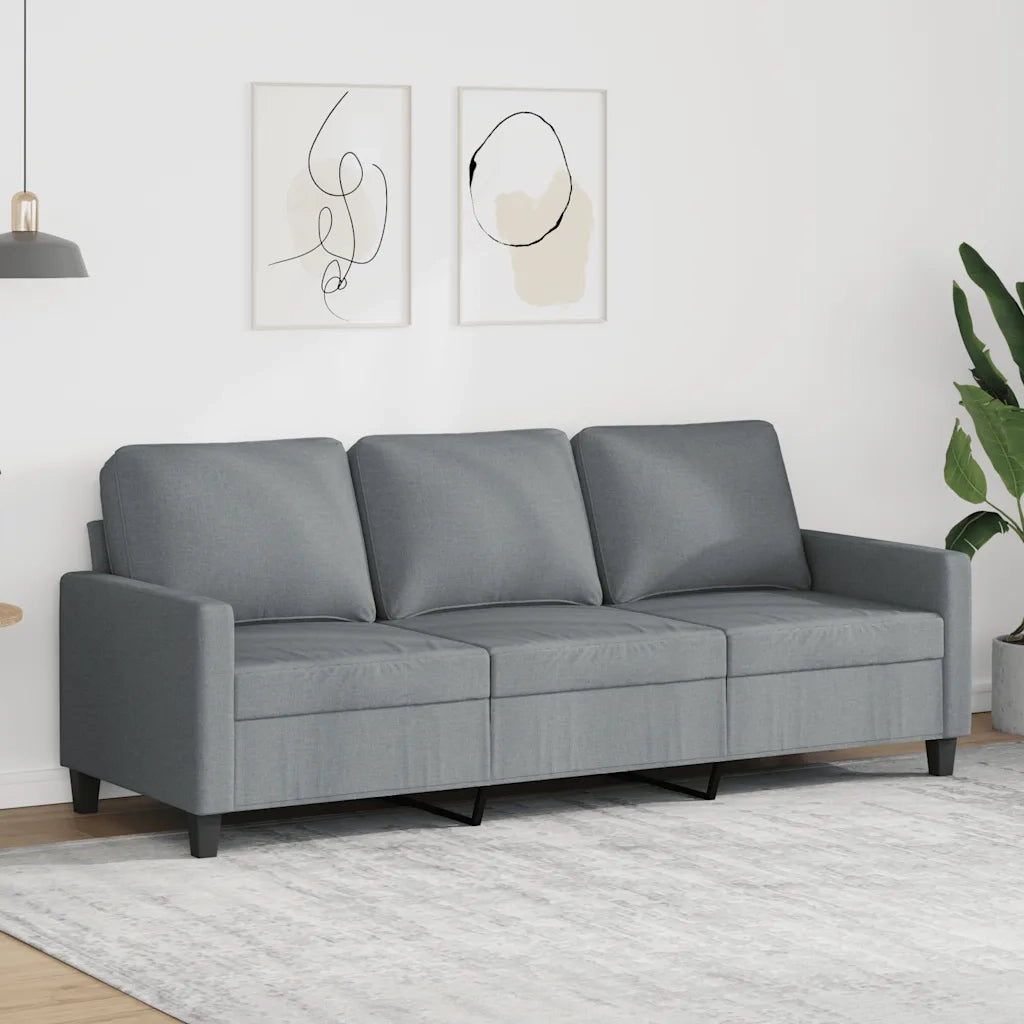 Divano a 3 Posti-Sofa 3 Posti Grigio Chiaro 180 cm in Tessuto 924778