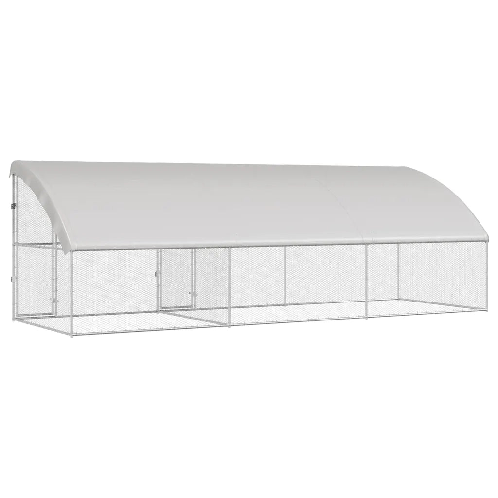 Gabbia per polli 3 pcs Argento 600 x 200 x 200 cm 3368320