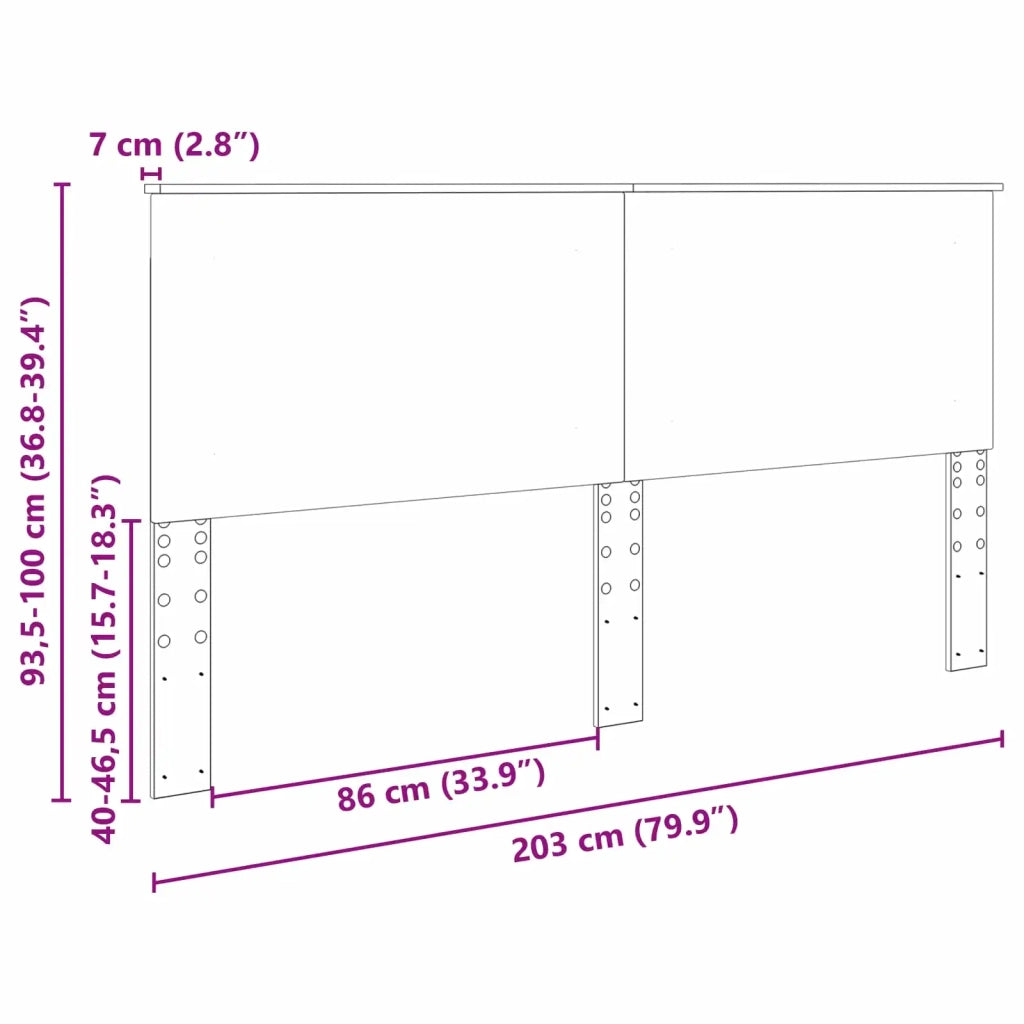 Testiera | Testata Quercia marrone 100 cm Legno ingegnerizzato