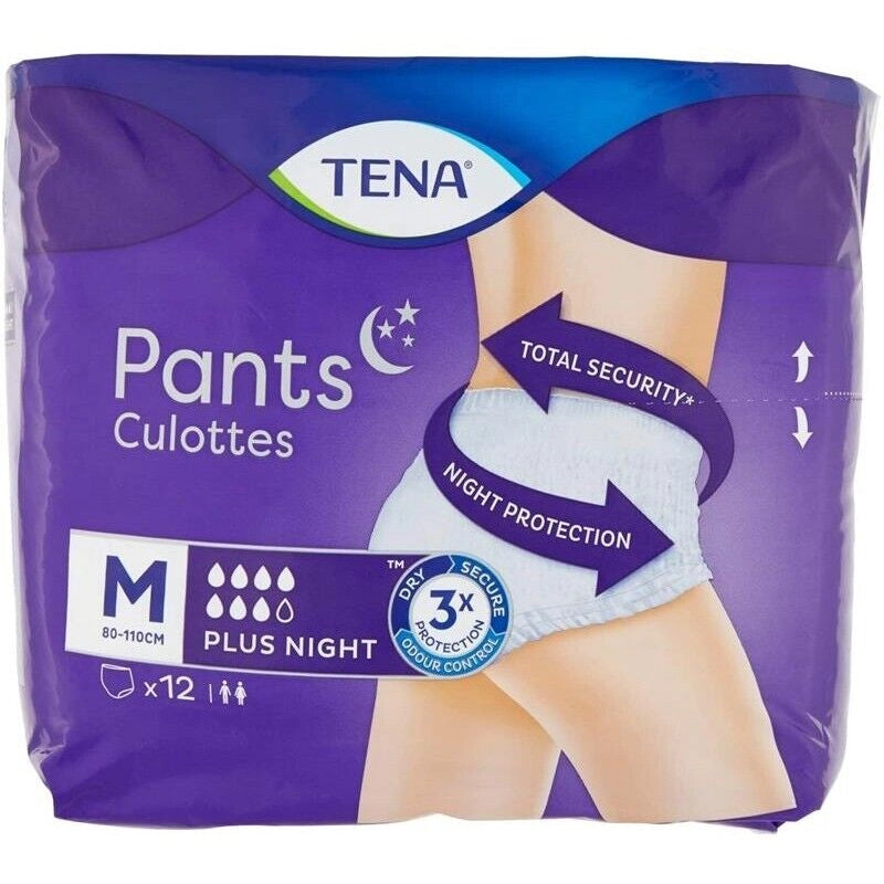 TENA LADY PANTS PLUS NIGHT IN TAGLIA M CONFEZIONE DA 12 PEZZI