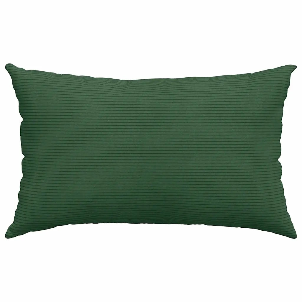 Cuscini da Divano 2 pcs Verde Scuro 50 x 30 cm Tessuto in Cords 42013650