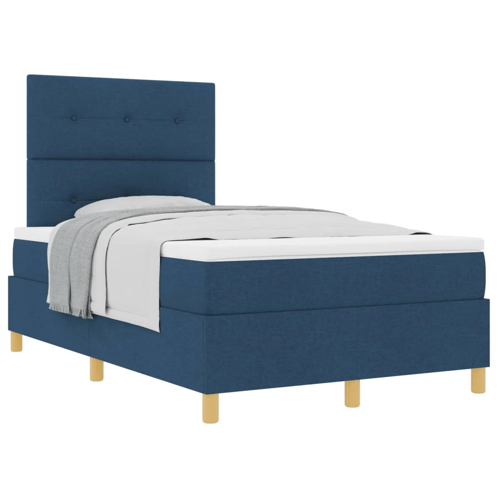 Letto a molle con materasso Blu 120 x 200 cm Tessuto 3339615