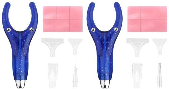 Set di 2 punte di diamante ergonomiche con punte in plastica - accessori per attrezzi da fai da te - blu