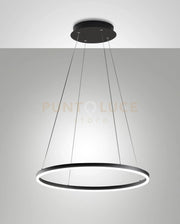LEO SOSPENSIONE NERA A LED 36W 3000K 3780LM D.60CM ON/OFF