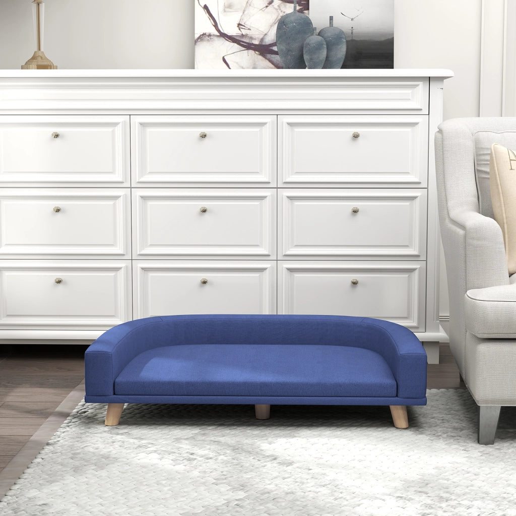 Cuccia per Cani ¨C Minimal ¨C Legno, 98x67x25 cm, Blu