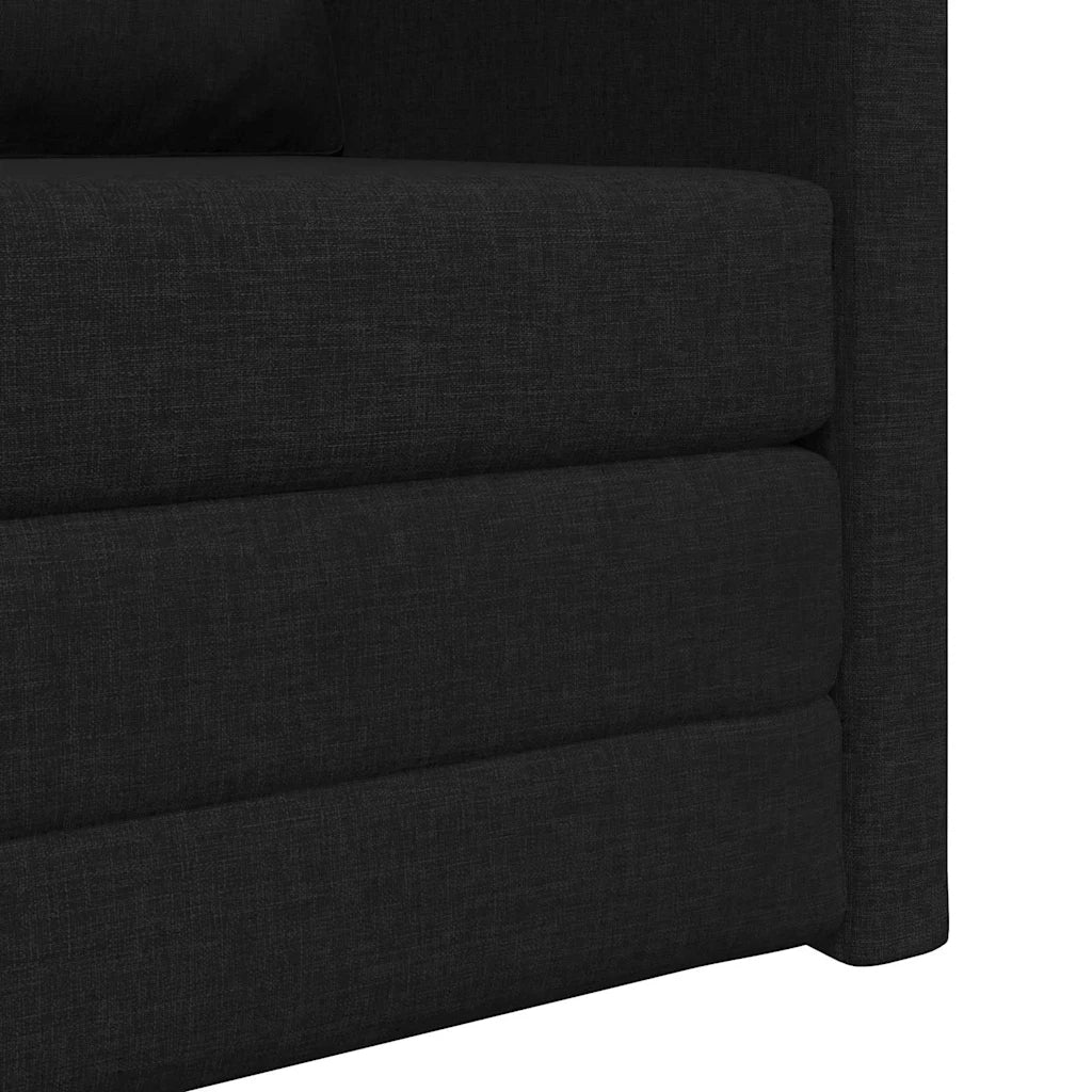 Divano letto-Sofa Letto-Daybed Nero 74 x 77 x 81 cm Tessuto