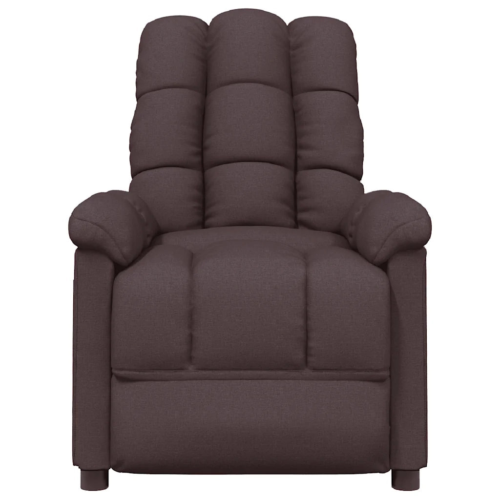 Poltrona Massaggiante Marrone Scuro in Tessuto 342738