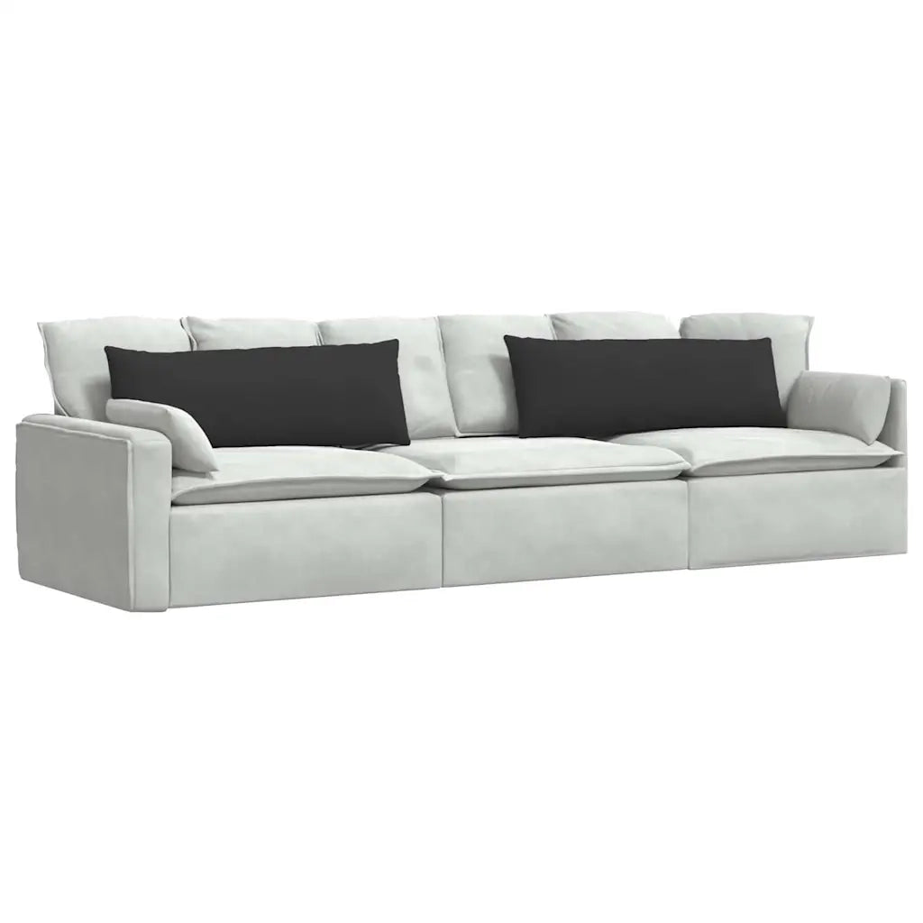 Cuscini da Divano 2 pz-Set di 2 Cuscini per Sofa Nero 120 x 40 cm Tessuto 219656