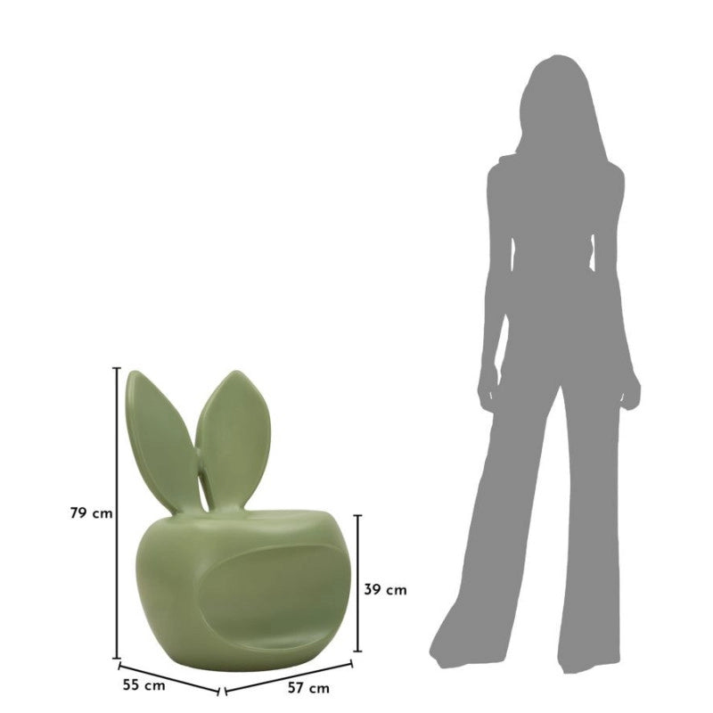 Sedia Bunny Verde cm 57x55x79 (altezza Seduta cm 39)