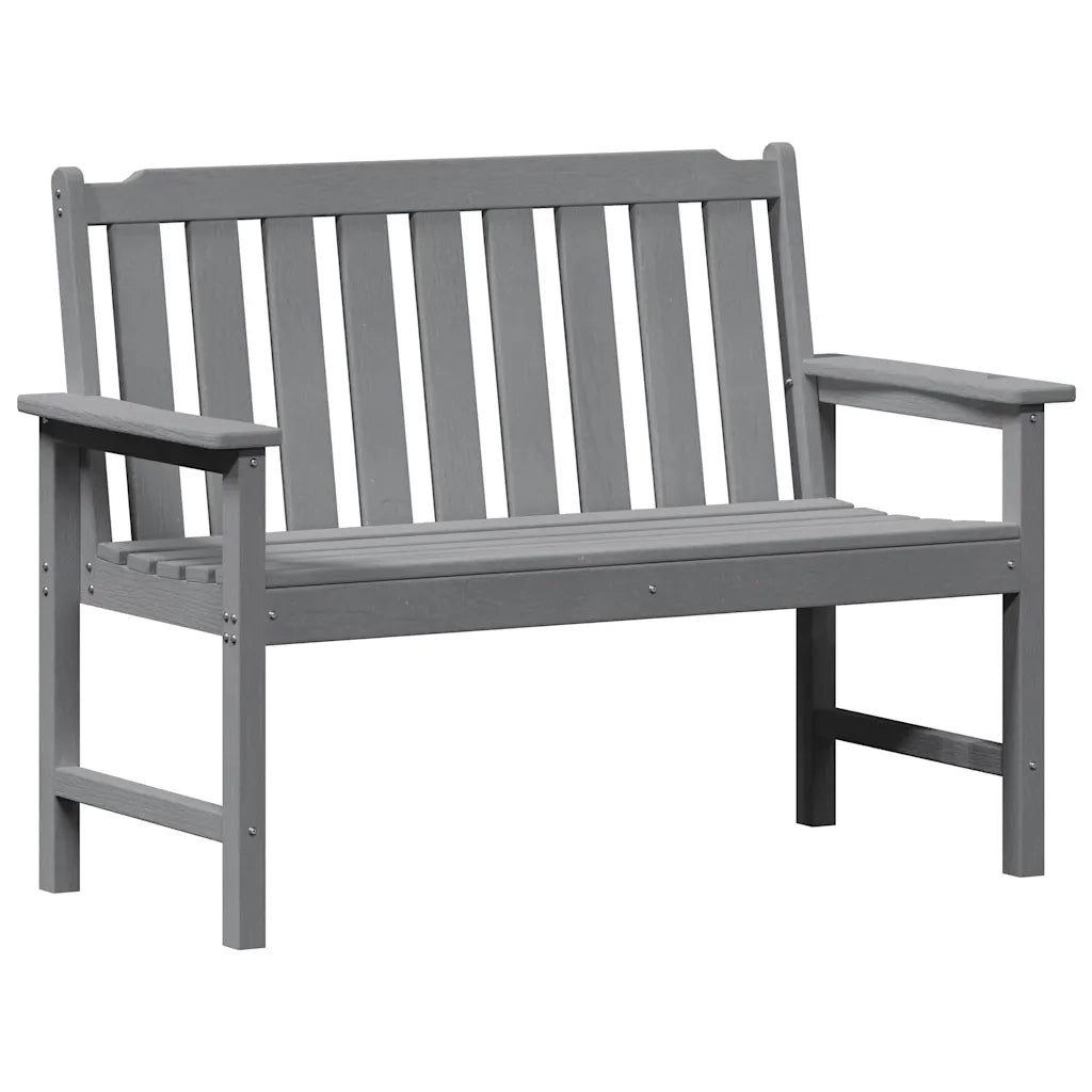 Panchina da giardino Grigio chiaro 120 x 59 x 88 cm HDPE 42006603