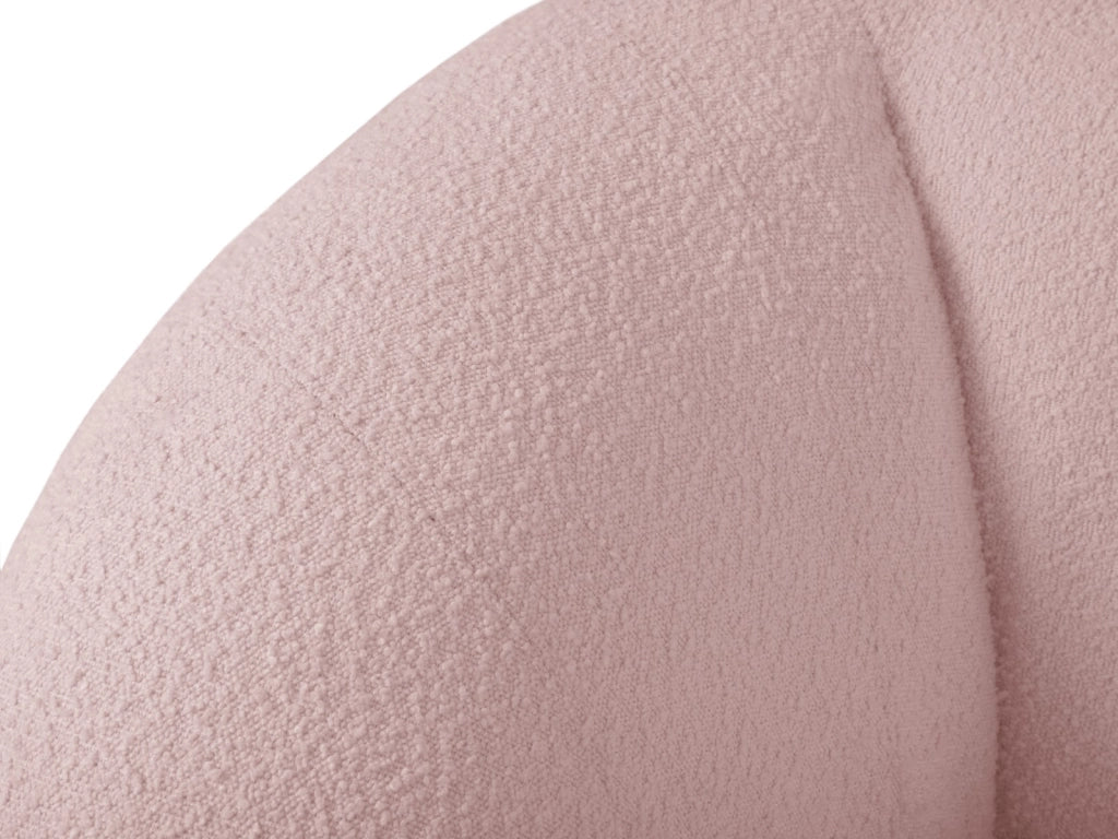 Cosmopolitan Design - Poltrona "Essen" in bouclé rosa cipria 