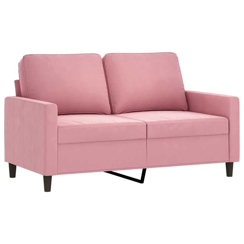 Set di Divani 3 pz con Cuscini Rosa in Velluto 3201957