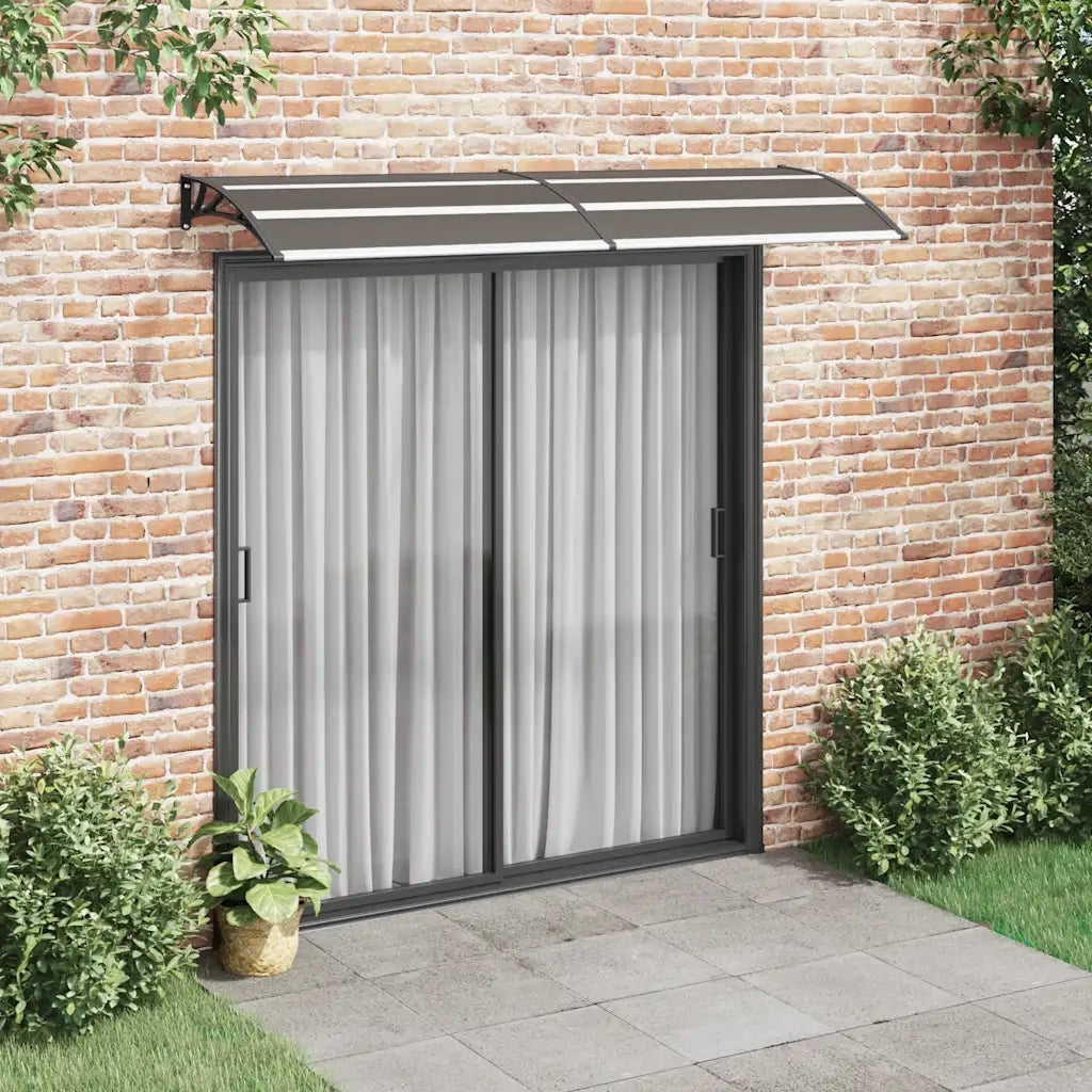 Pensilina per Porta Nera 240x75 cm in PC CFW1299244