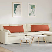 Cuscini da Divano 2 pz-Set di 2 Cuscini per Sofa Rosso Arancio 120 x 40 cm