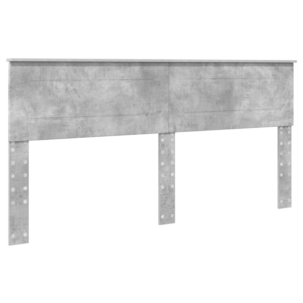 Letto matrimoniale | Letto per adulti | Struttura del letto con testiera Grigio cemento 200 x 200 cm