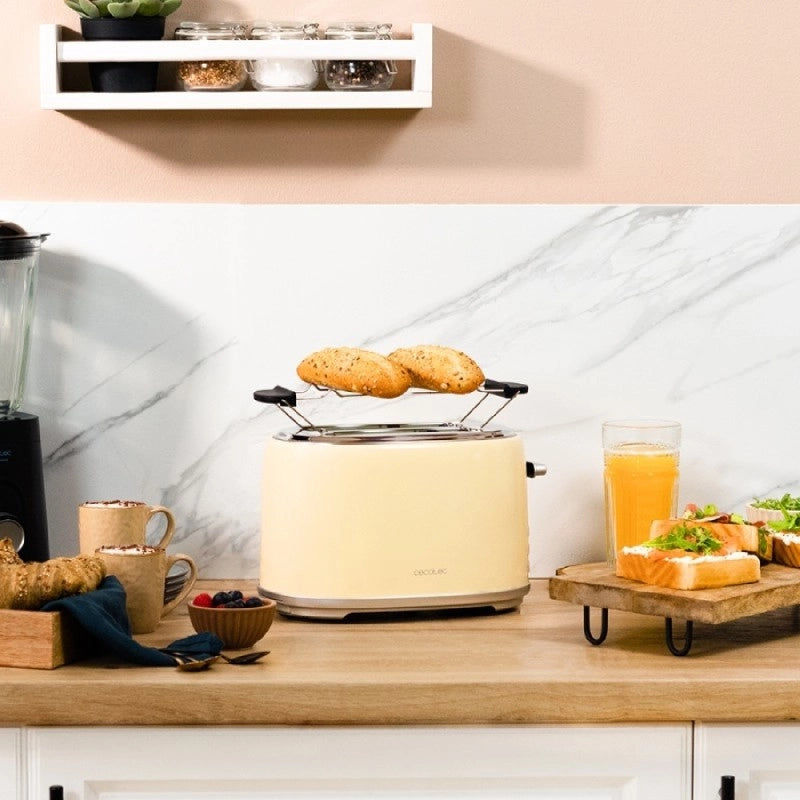CECOTEC 03232 - Tostapane verticale Toast&Taste 1000 Retro Double Beige