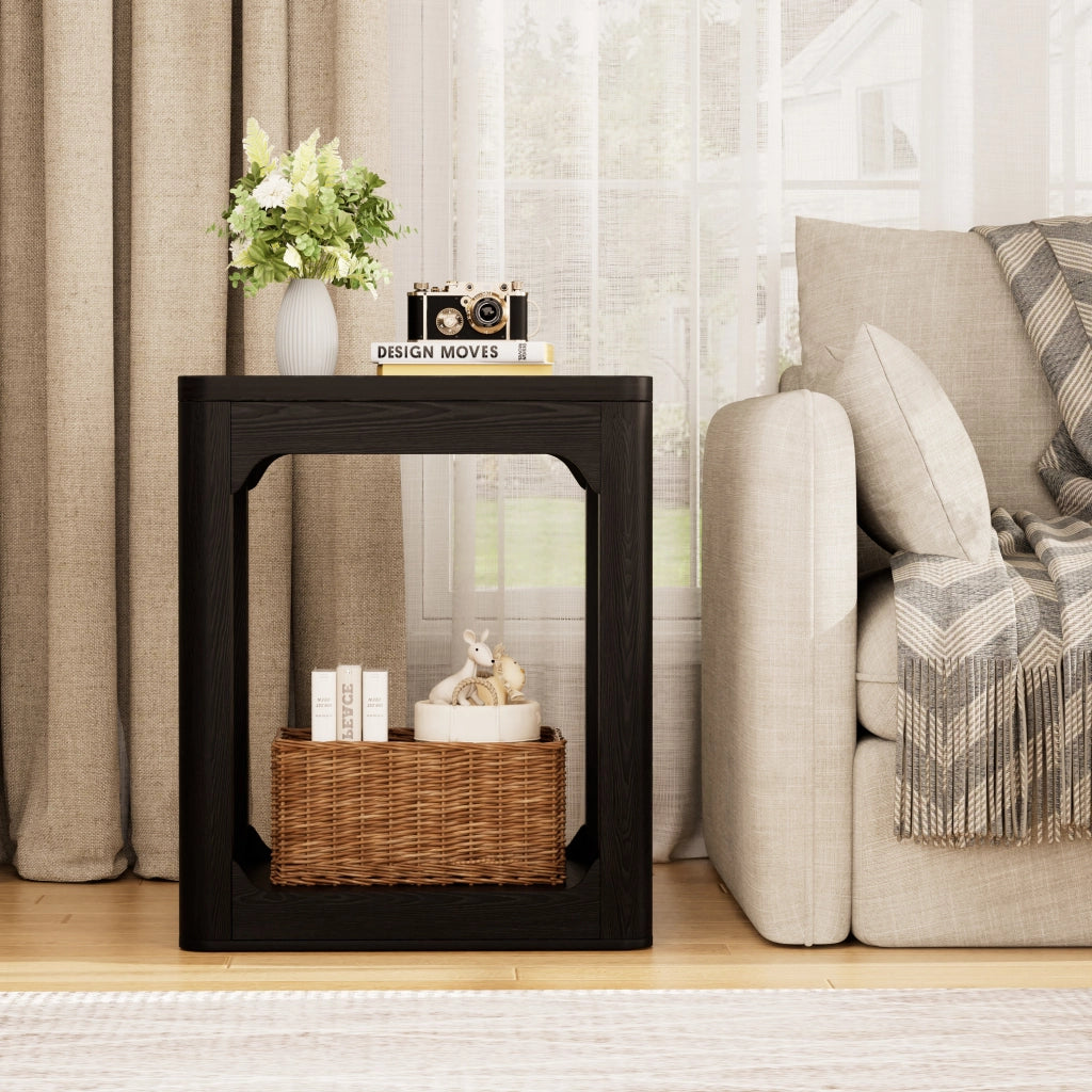 TAVOLINI Set da 2 pezzi in MDF Nero