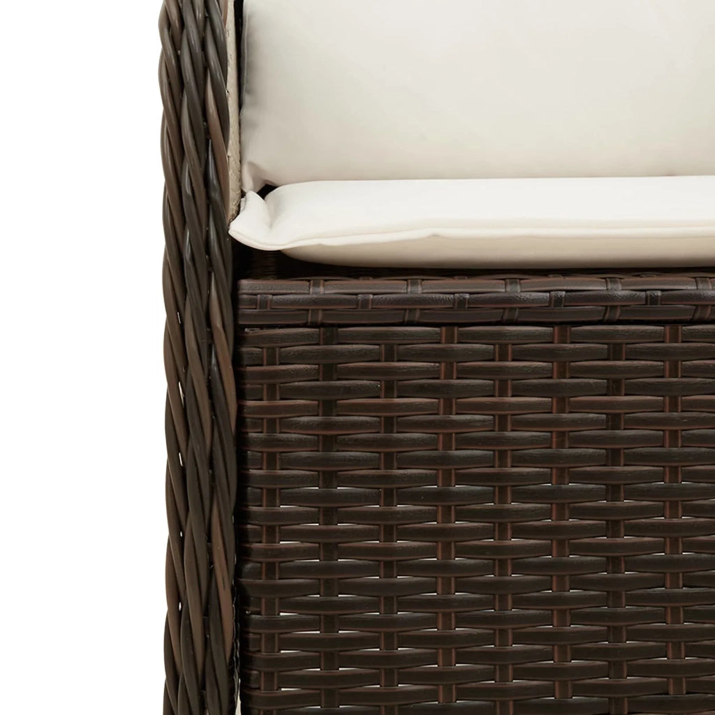 Panchina da giardino Marrone polyrattan 3394459