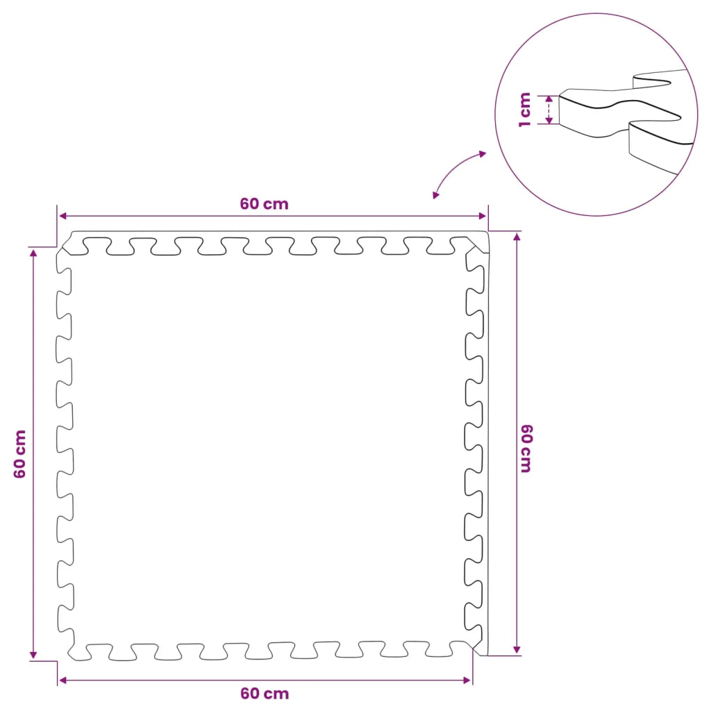 Tappeti 50 pcs Blu 18 m² Schiuma EVA 42040730
