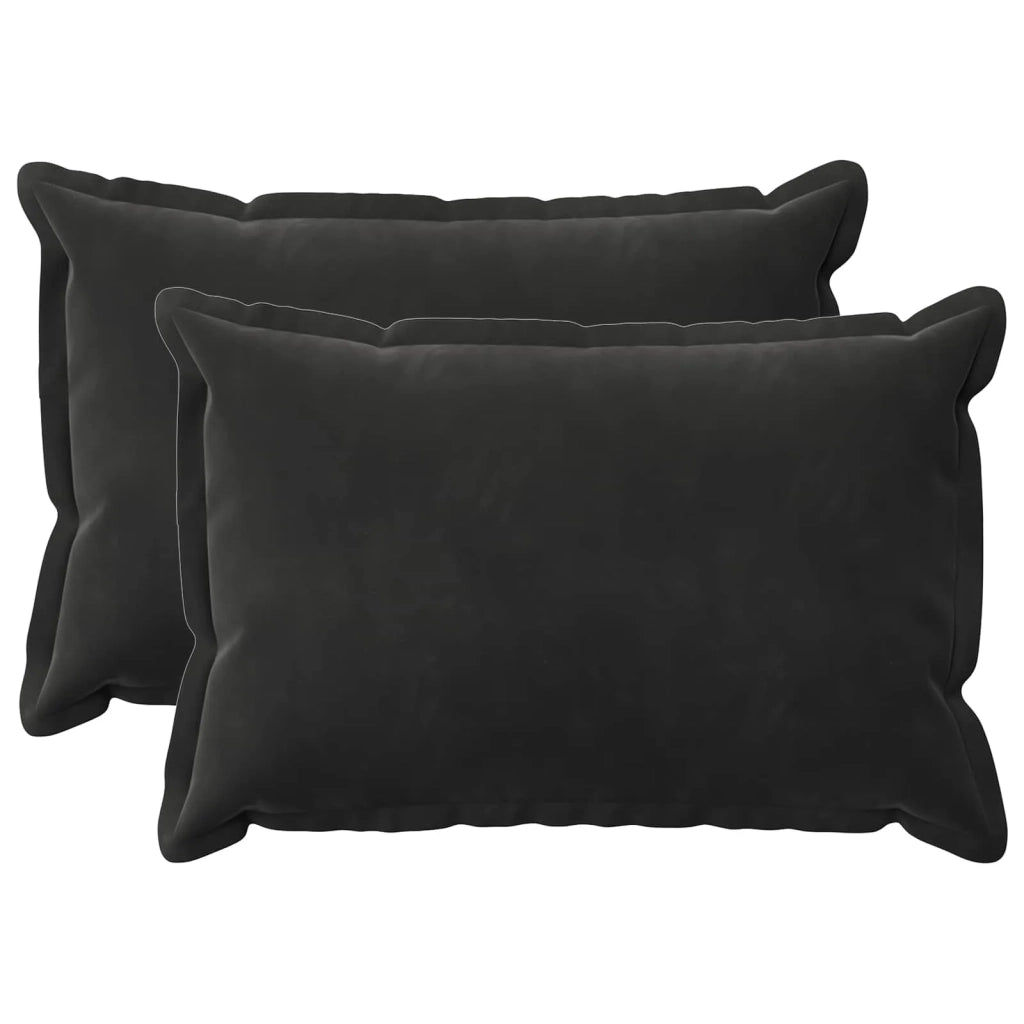 Federa 2 pcs HOUTEN Nero 30 x 50 cm Velluto 916081