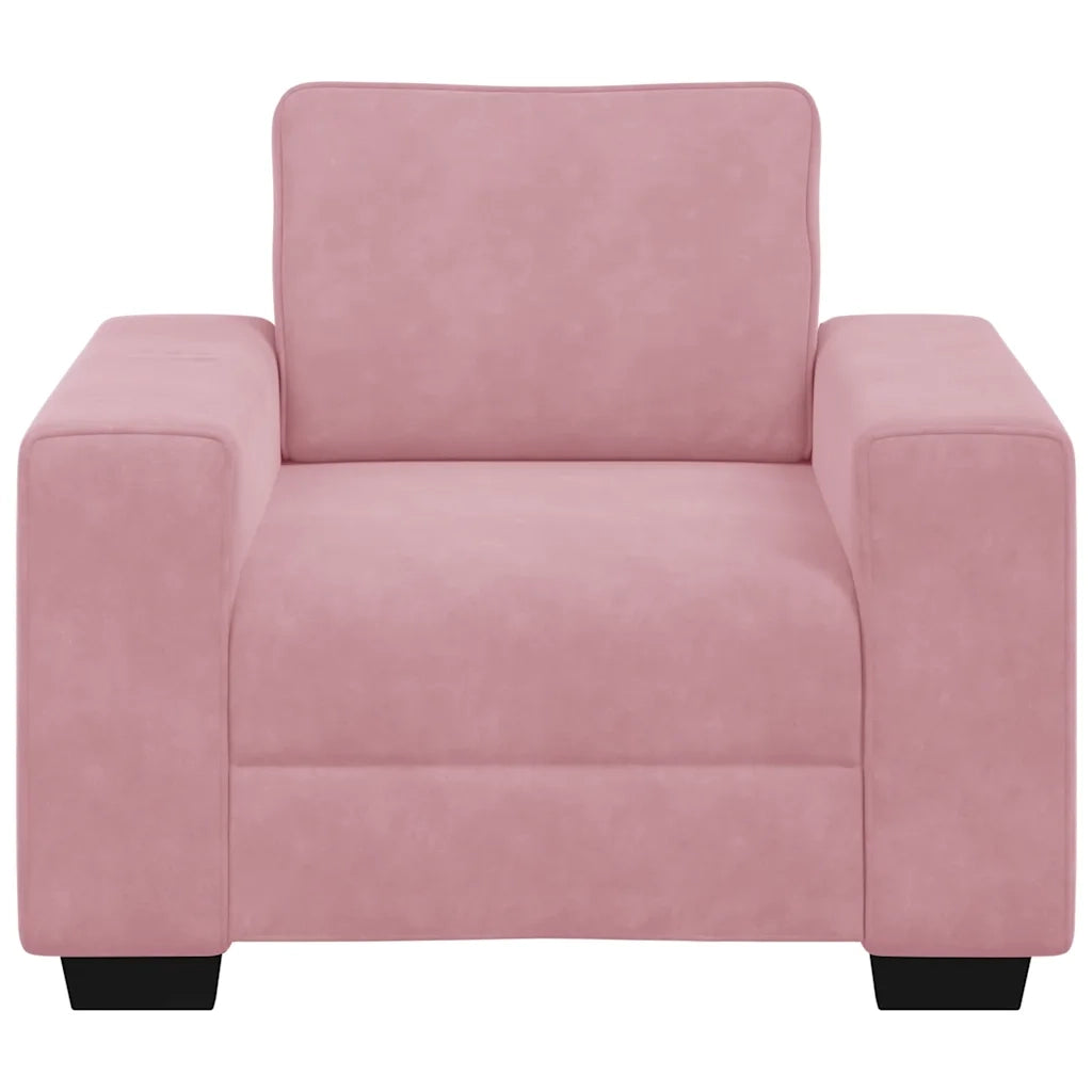 Divano Sedia Rosa 100x77x82 cm Velluto 4105250