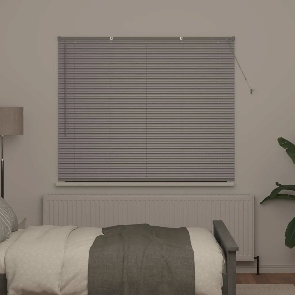 Tendaggi a Veneziana | Tenda a lamelle Argento 130 x 155 cm Alluminio
