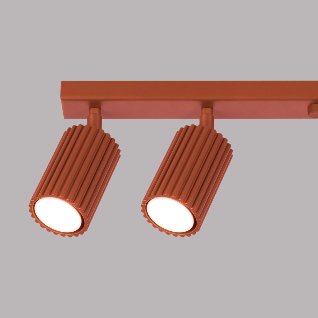Lampada da soffitto KARBON 6L rosso ocra