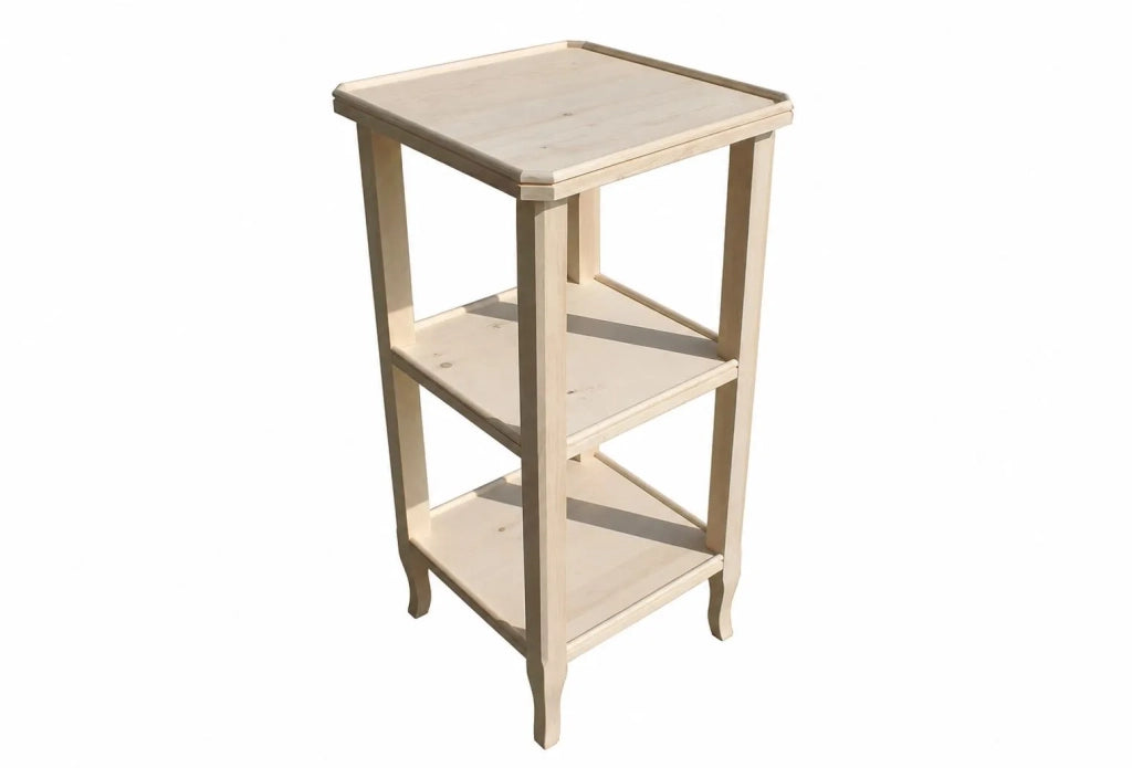 Consolle/etagere in legno grezzo l.40 p.40 h.81 (3121) - Mobili 2G