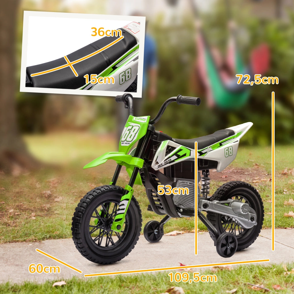 Moto Elettrica per Bambini Cross ¨C Minimal ¨C Verde 12V