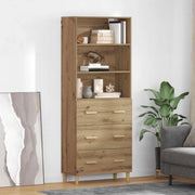 Credenza con Cassetto-Buffet-Armadio da cucina Rovere artigianale 69,5 x 32,5 x 180 cm 672417