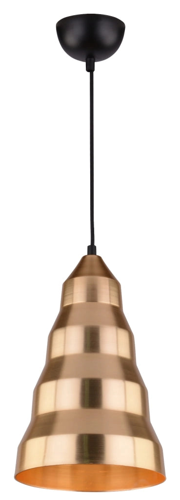 Lampada sospensione Candellux Vesuvio nera oro Ø20 E27