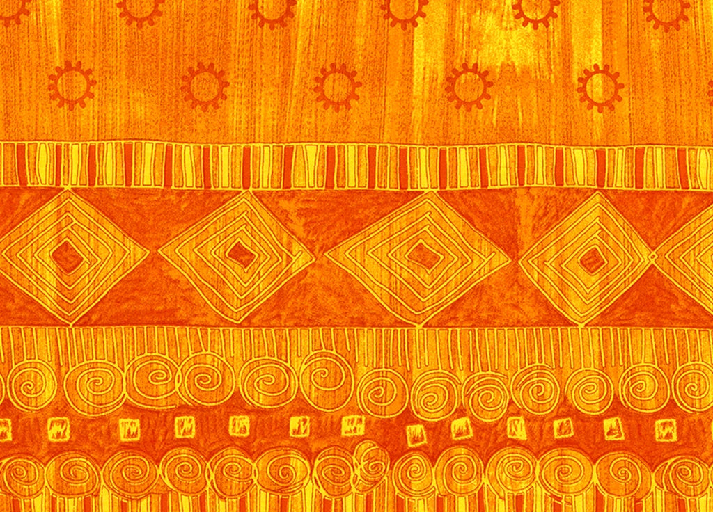 Copritutto Disegno Sequoia - 180x280 - Arancio