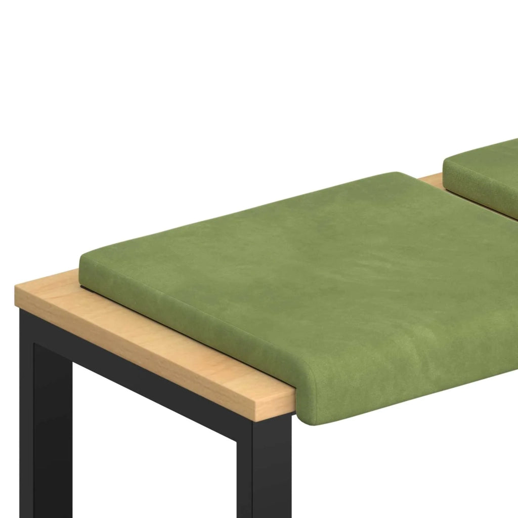 Cuscino per panchina 4 pcs Velluto Verde chiaro 42043101