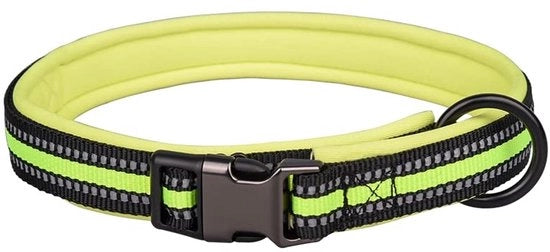 Collare Riflettente per Cani - Adattabile - Neoprene Morbido - Acciaio Inossidabile - Per Cani Piccoli/Mediali/Grandi - Dimensione L (50-65cm) - Collare per Cani