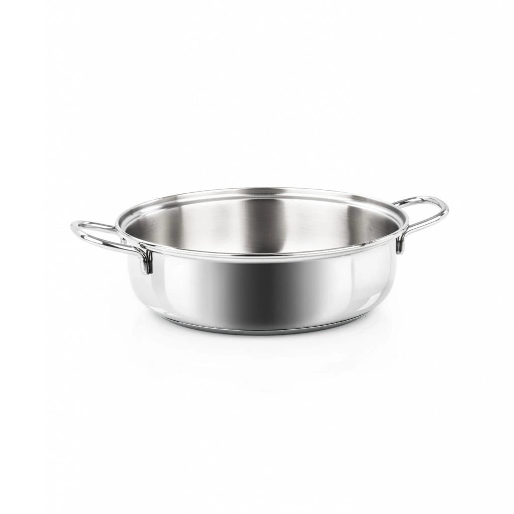 Barazzoni 266104026 Bonita Tegame in Acciaio Inox 18-10 con Fondo Termoradiante a 3 Strati Diametro 26 cm Altezza 8 cm colore Acciaio inox